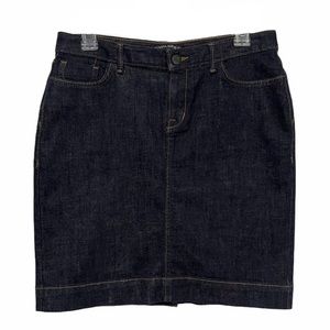 Banana Republic Petite Classic Dark Wash Denim Skirt
